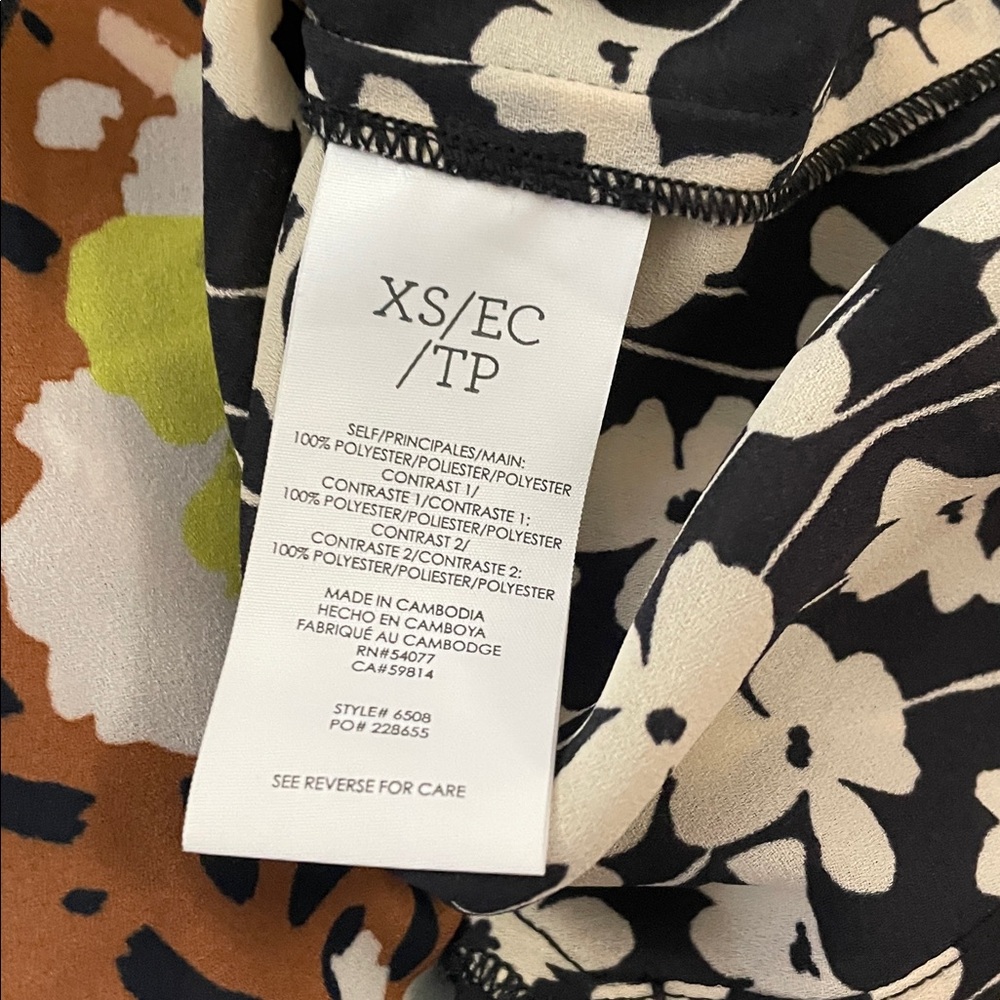 CAbi Patchwork Heart and Floral Pattern Blouse XS - image 7